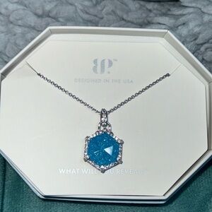 BOMB party necklace NK71551 The Last Light Lab Created Blue Topaz Ice
Crystal